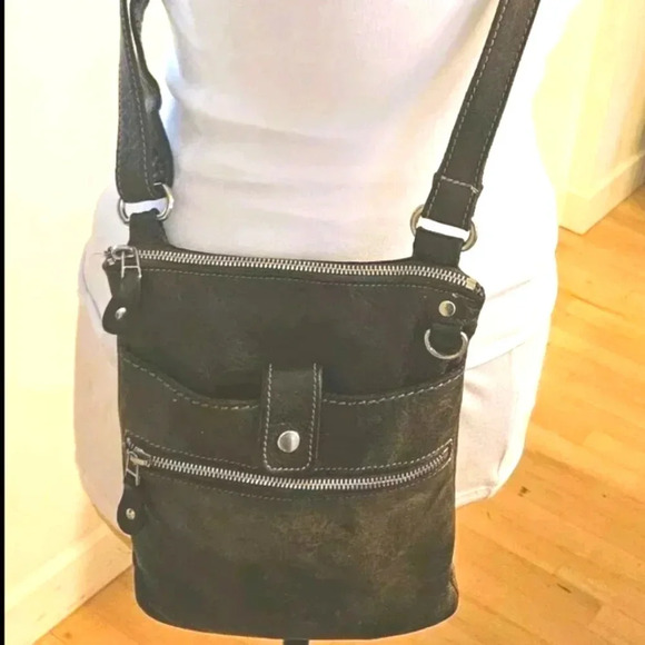 Vintage Roots Canada Genuine Brown Soft Leather Crossbody Women’s Purse Satchel - Picture 1 of 6